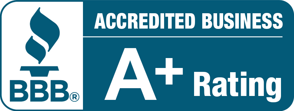 BBB Accredited Business A+ rating badge